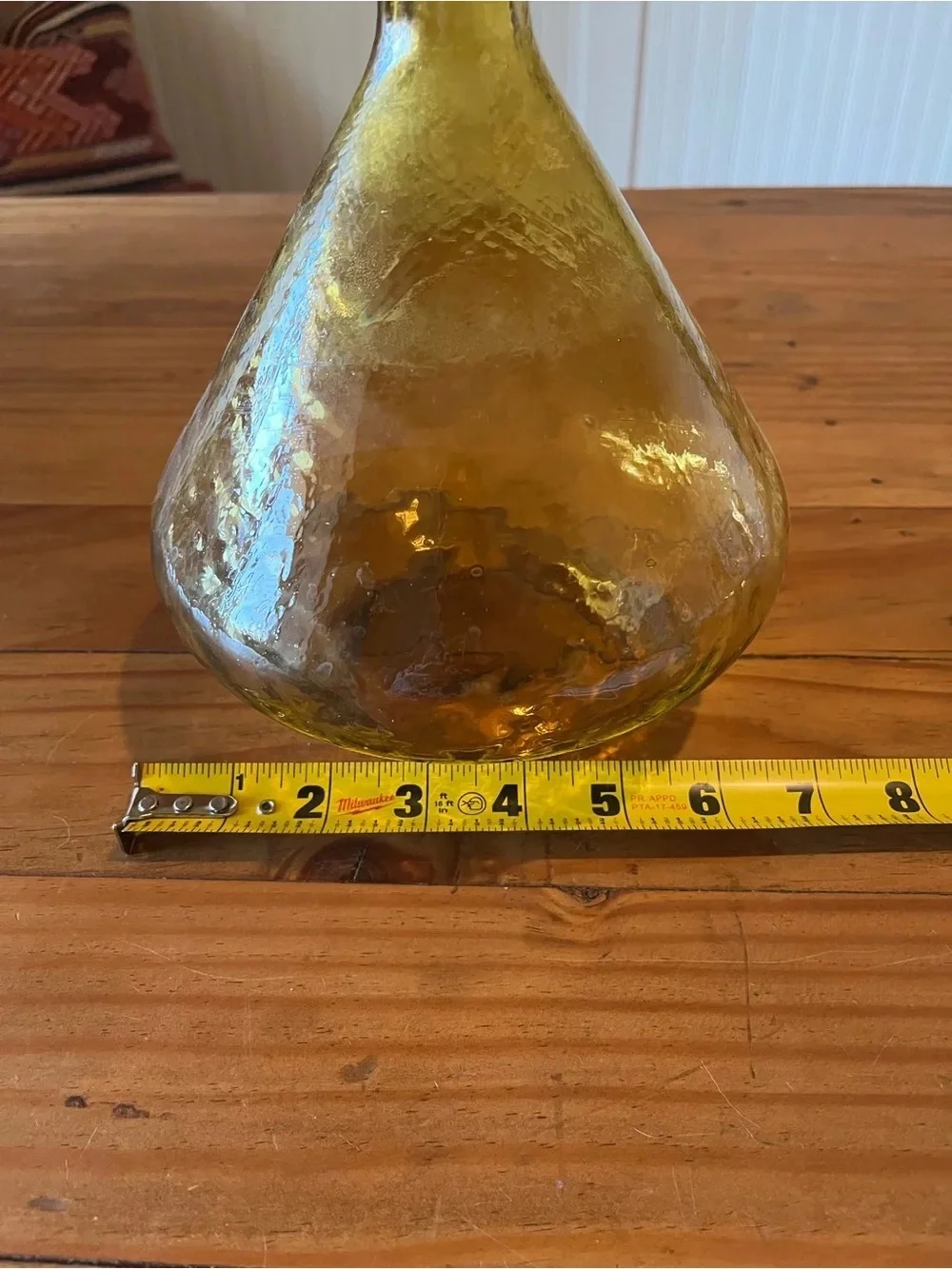 Amber Textured Glass Decorative Vase - Home Accents